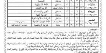 استعدادات وطوارئ في البيوت.. جدول امتحانات الصف الثالث الإعدادي - الصبح