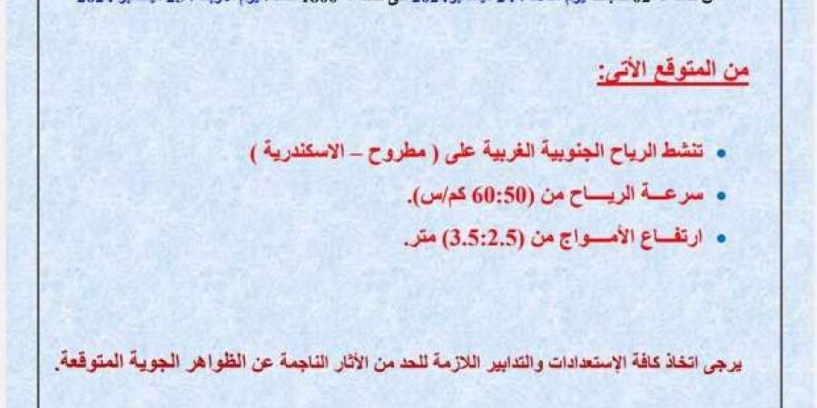 ظاهرة جوية تضرب محافظتين لمدة 40 ساعة.. تفاصيل حالة الطقس غدا - الصبح